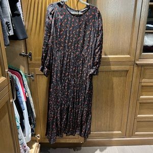 ZARA red and black flowery dress
